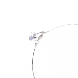 Collier Kepler, ajustable via une perle de réglage dans le dos, en argent et pendentif planète.