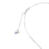 Collier Kepler, ajustable via une perle de réglage dans le dos, en argent et pendentif planète.