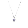 Collier Kepler, ajustable via une perle de réglage dans le dos, en argent et pendentif planète.