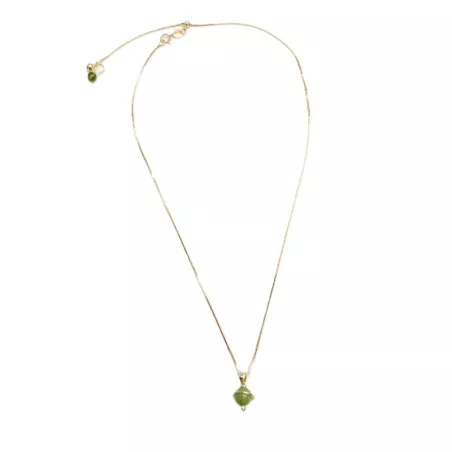 Collier Kepler, ajustable via une perle de réglage dans le dos, en plaqué-or et pendentif planète.