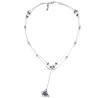 Collier Tircis double rang en pierres naturelles avec pendentif papillon
