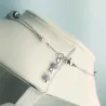 Collier Tircis double rang en pierres naturelles avec pendentif papillon