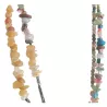 Collier long multicolore en pierres naturelles et hematite rectangulaire Bouly&Cailloux