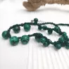 Collier en malachite verte crochet collection crochet avec fermoir reglable Bouly&Cailloux
