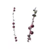 Collier crochet long en pierres naturelles oeil de tigre rose avec hematites et pierres irregulieres Bouly&Cailloux