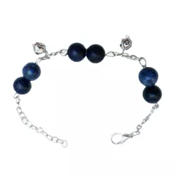 Bracelet Melittis en pierres naturelles avec breloques argentées