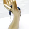 Bracelet Melittis en pierres naturelles avec breloques argentées