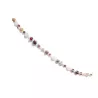 Collier crochet Pioui avec pierres naturelles quartz rose jaspe et grenat, fermoir en acier inoxydable doré