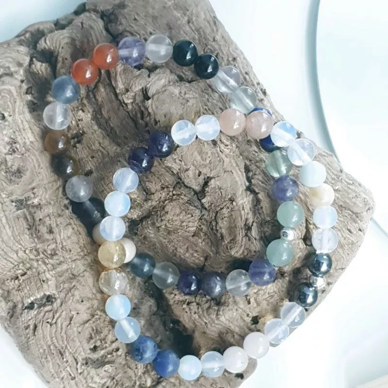 Bracelet Equilibre extensible en pierres naturelles 7 chakras Bracelet Equilibre extensible en pierres naturelles 7 chakras