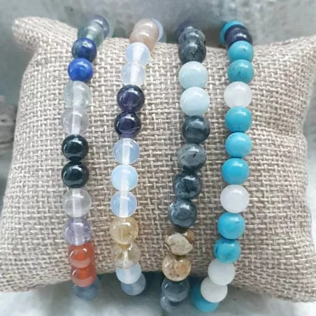 Bracelet Equilibre extensible en pierres naturelles 7 chakras