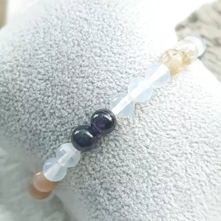 Bracelet Equilibre extensible en pierres naturelles 7 chakras