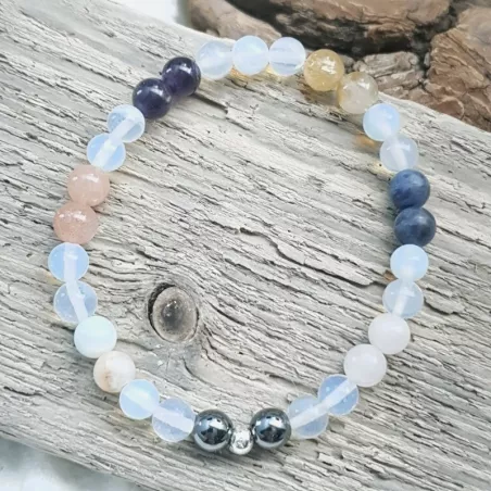 Bracelet Equilibre extensible en pierres naturelles 7 chakras