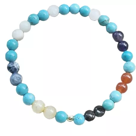 Bracelet Equilibre extensible en pierres naturelles 7 chakras