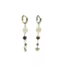 Boucles Mimi pendantes en pierres naturelles et breloque coeur