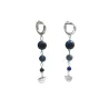 Boucles Mimi pendantes en pierres naturelles et breloque coeur