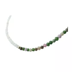 Collier Mwa chocker en pierres naturelles bicolores