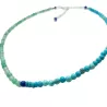 Collier Mwa chocker en pierres naturelles bicolores