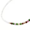 Collier Mwa chocker en pierres naturelles bicolores