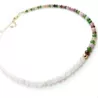 Collier Mwa chocker en pierres naturelles bicolores
