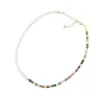Collier Mwa chocker en pierres naturelles bicolores