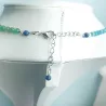 Collier Mwa chocker en pierres naturelles bicolores