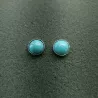 Boucles clous Cenelle cabochons pierre naturelle