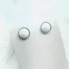Boucles clous Cenelle cabochons pierre naturelle