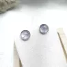 Boucles clous Cenelle cabochons pierre naturelle