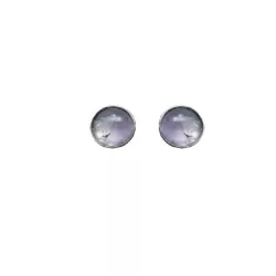 Boucles clous Cenelle cabochons pierre naturelle