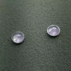 Boucles clous Cenelle cabochons pierre naturelle