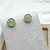 Boucles clous Cenelle cabochons pierre naturelle