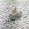 Boucles clous Cenelle cabochons pierre naturelle