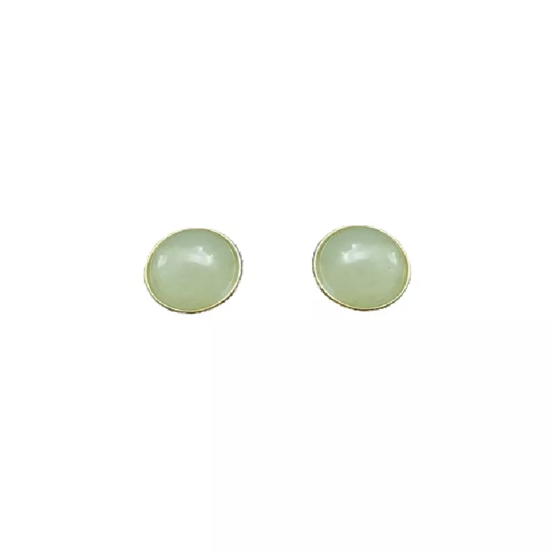 Boucles clous Cenelle cabochons pierre naturelle