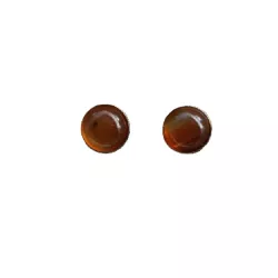 Boucles clous Cenelle cabochons pierre naturelle