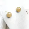 Boucles clous Cenelle cabochons pierre naturelle