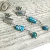 Boucles Berenice en acier inoxydable et perles cylindres naturelles