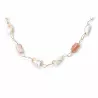 Collier Berenice en acier inoxydable et pierres naturelles cylindriques