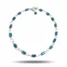 Collier Berenice en acier inoxydable et pierres naturelles cylindriques