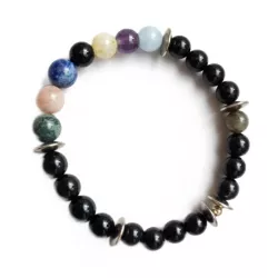 Bracelet Kodiak extensible homme en pierres naturelles et hematite