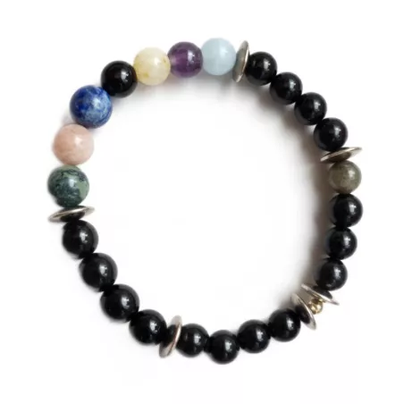 Bracelet Kodiak extensible homme en pierres naturelles et hematite
