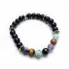 Bracelet Kodiak extensible homme en pierres naturelles et hematite