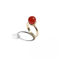 Bague Mollis réglable avec pierre naturelle ronde