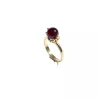 Bague Mollis réglable avec pierre naturelle ronde