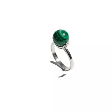 Bague Mollis réglable avec pierre naturelle ronde