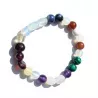 Bracelet Victoire extensible avec pierres naturelles irregulieres et perle bois