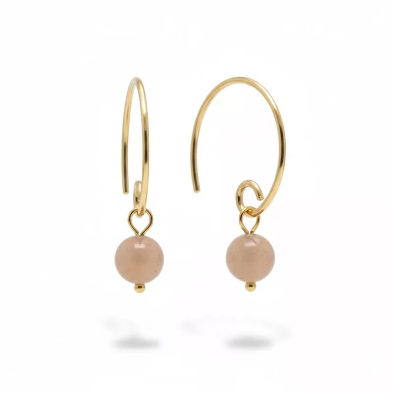 Boucles Agreste artisanales fines avec pierre naturelle et argent Boucles Agreste artisanales fines avec pierre naturelle et argent