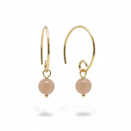 Boucles Agreste artisanales fines avec pierre naturelle et argent