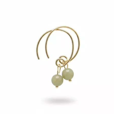 Boucles Agreste artisanales fines avec pierre naturelle et argent