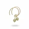 Boucles Agreste artisanales fines avec pierre naturelle et argent