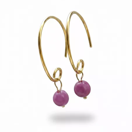 Boucles Agreste artisanales fines avec pierre naturelle et argent